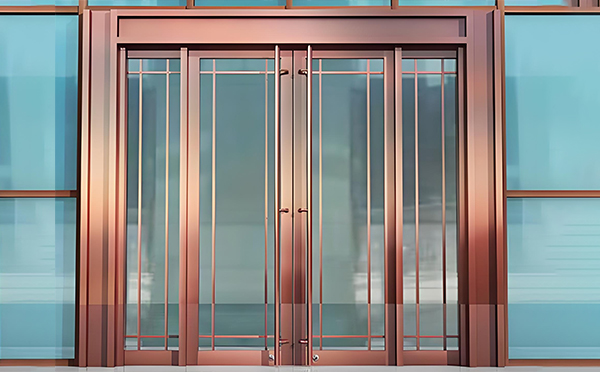 富蕴玻璃地弹门